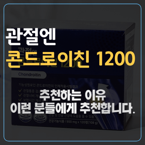 관절엔 콘드로이친 1200! 연골 건강을 위한 필수 영양제